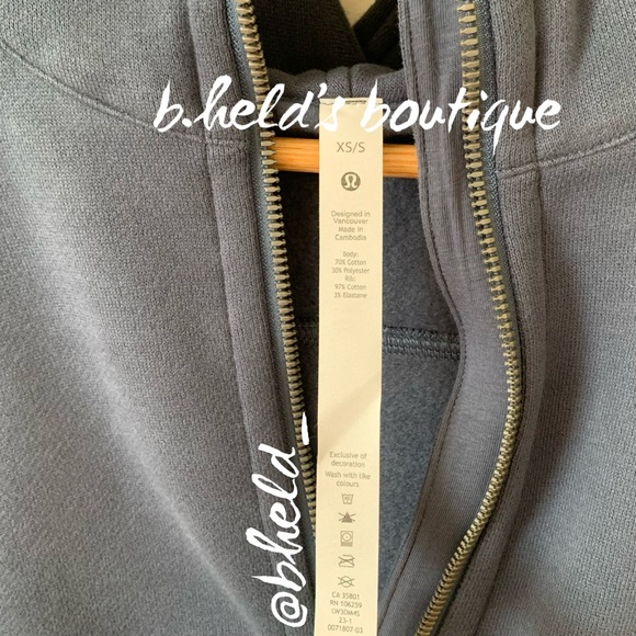 lululemon Scuba Oversized Half-Zip Hoodie in Iron Blue Size XS/S Brand New NWT - Picture 6 of 15